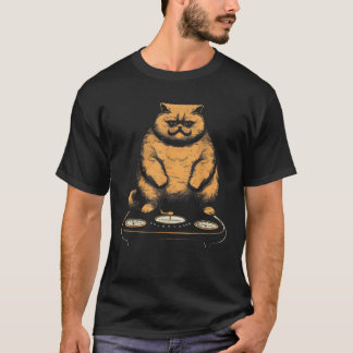 Camiseta El Gato Amante Fluffy Kitty Cat Escala Diet Funny