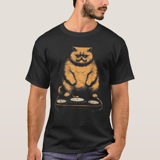 Camiseta El Gato Amante Fluffy Kitty Cat Escala Diet Funny (Anverso)