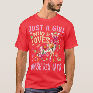 Camiseta El Gato Amante Sólo Un Chica Que Ama A Cornish Re