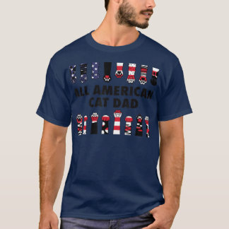 Camiseta El gato americano que ama a los norteamericanos en