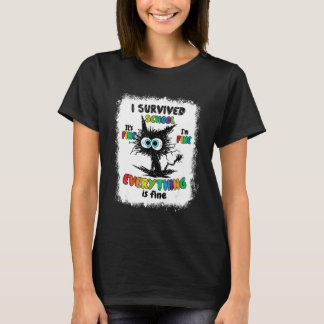 Camiseta El gato blanqueado que sobreviví a la escuela está