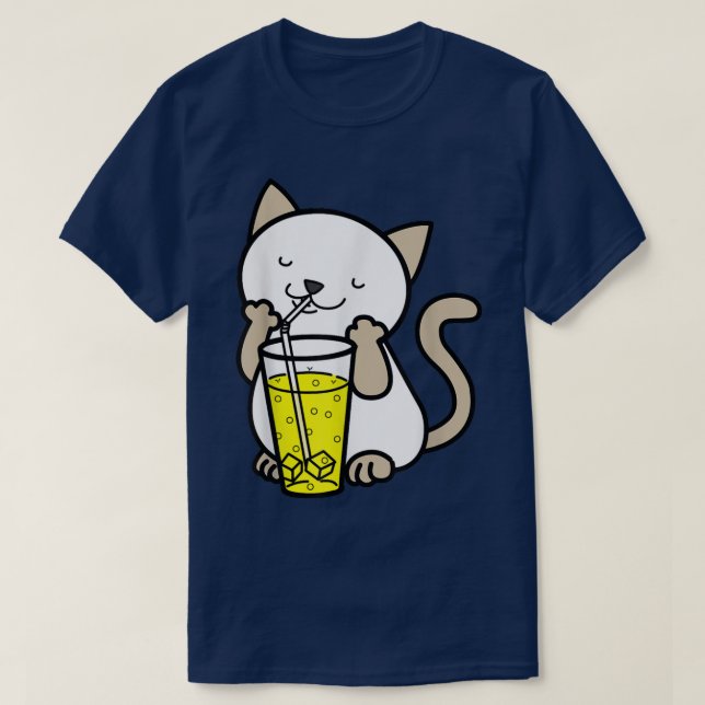 Camiseta El gato Boba Tea Bubble Tea Anime japonés Neko Ani (Diseño del anverso)