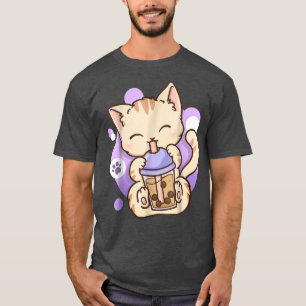 Camiseta El gato Boba Tea Bubble Tea Anime Kawaii Neko para
