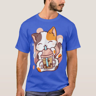 Camiseta El gato Boba Tea Bubble Tea Anime Kawaii Neko para