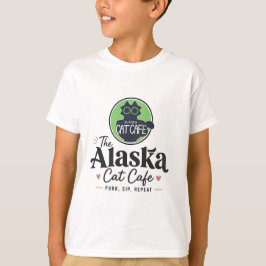 Camiseta El Gato Café de Alaska “Ronronea, Bebe, Repite”