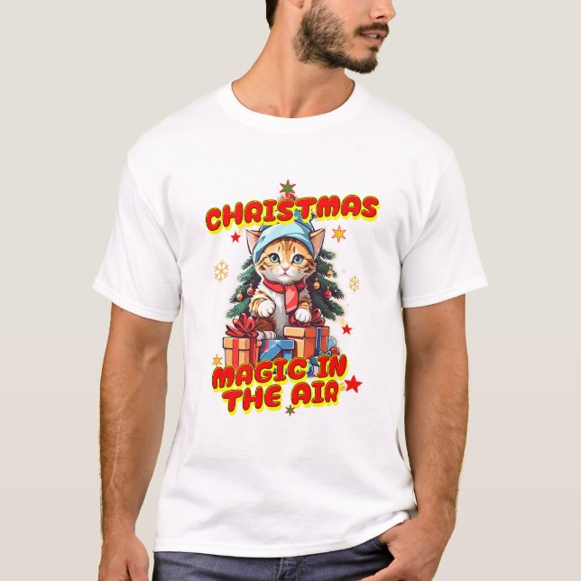 Camiseta El gato celebra a los Navidades (Anverso)