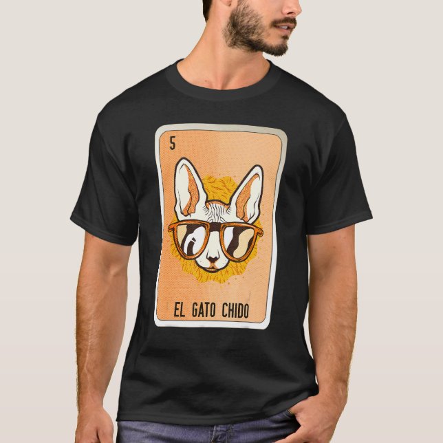Camiseta El Gato Chido Mexican Slang Lottery Bingo Cards (Anverso)
