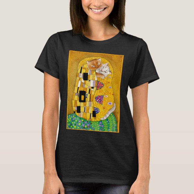 Camiseta El gato chiflado parodia del beso (Anverso)