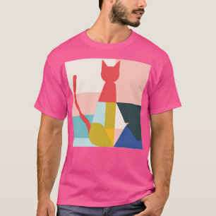 Camiseta El gato como arte al estilo Bauhaus