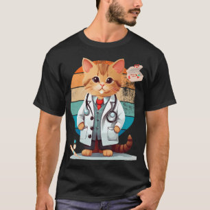 Camiseta El gato como Médico