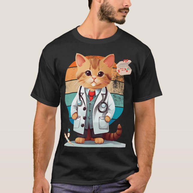 Camiseta El gato como Médico (Anverso)