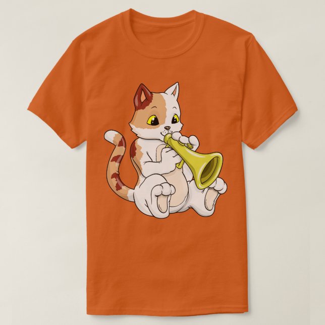Camiseta El gato como músico con et (Diseño del anverso)