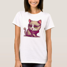 Camiseta El gato crítico vibra a las mujeres