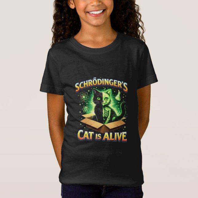 Camiseta El gato curioso de Schrödinger (Anverso)