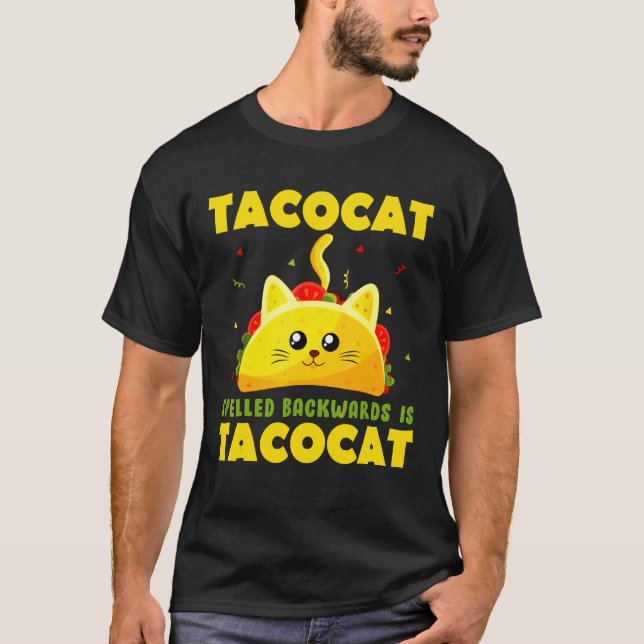 Camiseta El gato Cute Ca Taco Que Se Espolea Hacia Atrás Es (Anverso)
