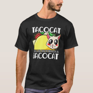 Camiseta El Gato Cute Taco Que Se Huye Hacia Atrás Es Tacoc