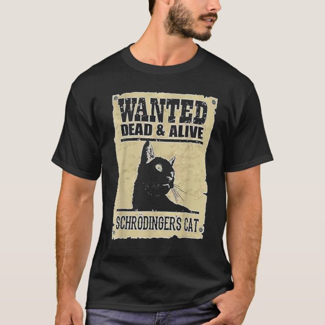 Camiseta El gato de Alive Schrodinger estaba muerto (Anverso)