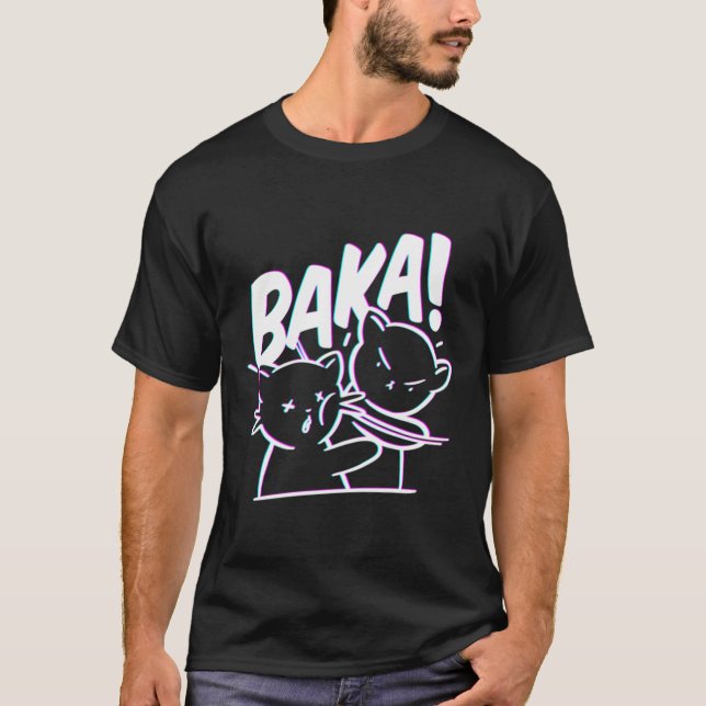 Camiseta El gato de Baka Anime Japón Cosplay Otaku Merch Ka (Anverso)