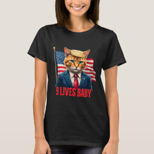Camiseta El gato de la bandera estadounidense en suite Dona