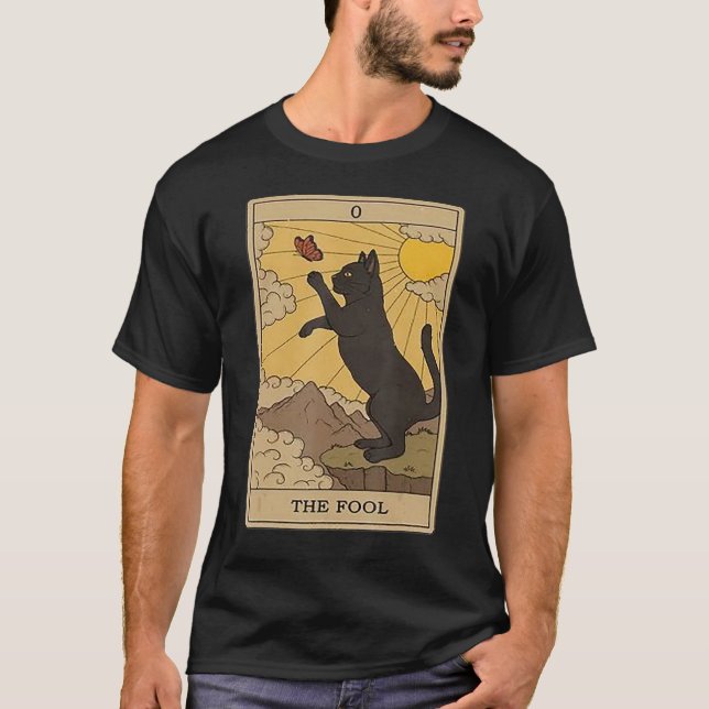 Camiseta El gato de la tarjeta Tarot (Anverso)