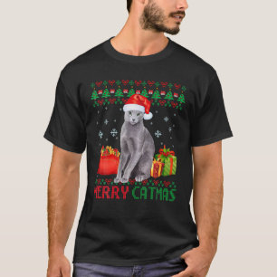 Camiseta El gato de Merry Catmas Navidades feos de Rusia de