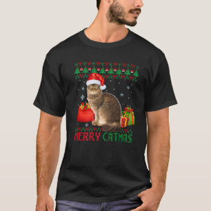 Camiseta El gato de Merry Catmas Navidades feos El gato de 
