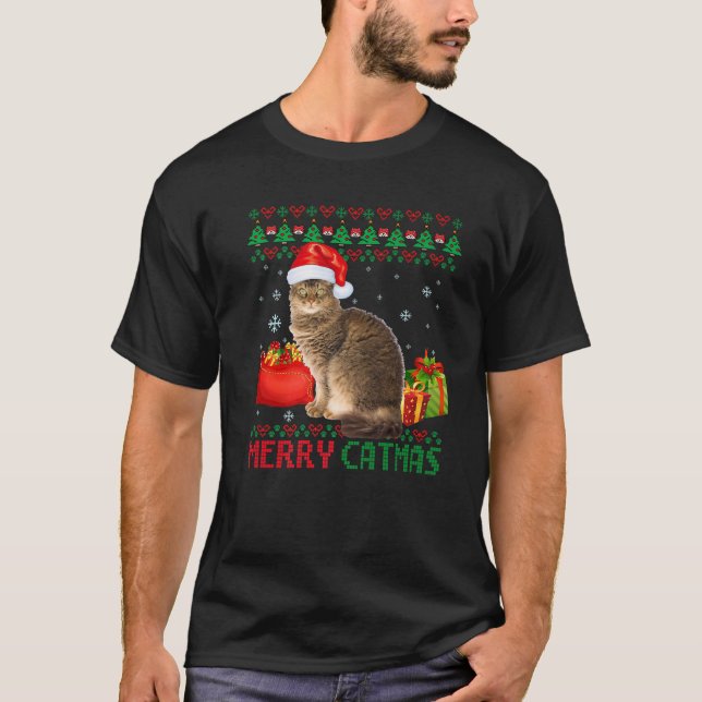 Camiseta El gato de Merry Catmas Navidades feos El gato de  (Anverso)