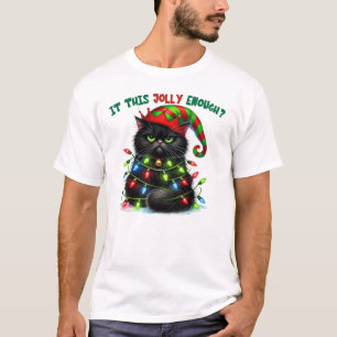 Camiseta El Gato De navidades Es Lo Suficientemente Gracios