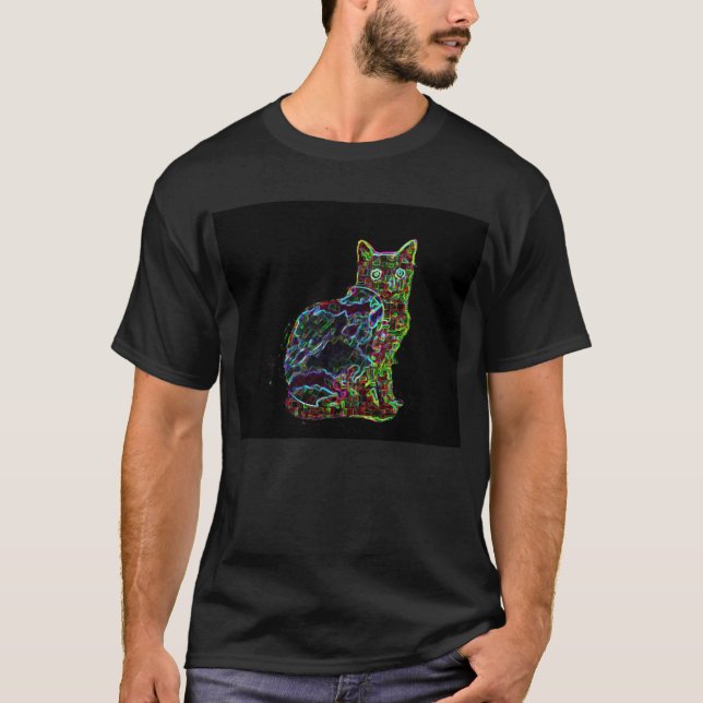 Camiseta El gato de neón (Anverso)