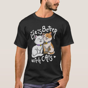 Camiseta El gato de San Valentín con los gatos el día de la