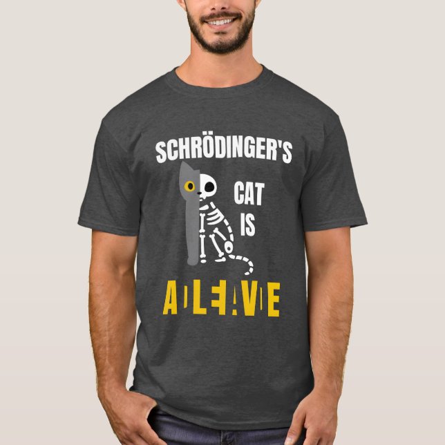 Camiseta El gato de Schrdinger es divertido (Anverso)