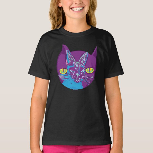 Camiseta El gato de Schrodinger, artístico (Anverso)