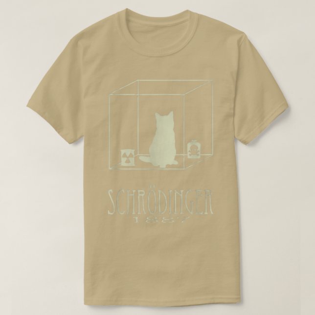 Camiseta El gato de Schrodinger está vivo y muerto. (Diseño del anverso)