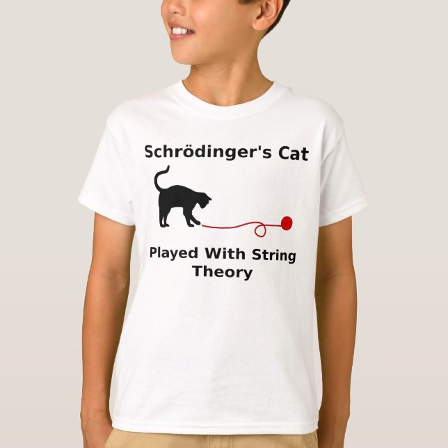 Camiseta El gato de Schrödinger jugado con teoría de la (Anverso)