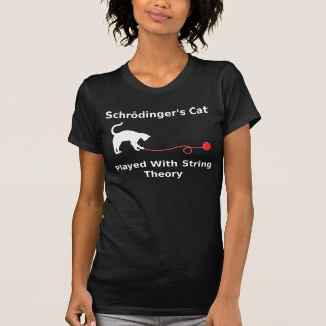 Camiseta El gato de Schrödinger jugado con teoría de la (Anverso)