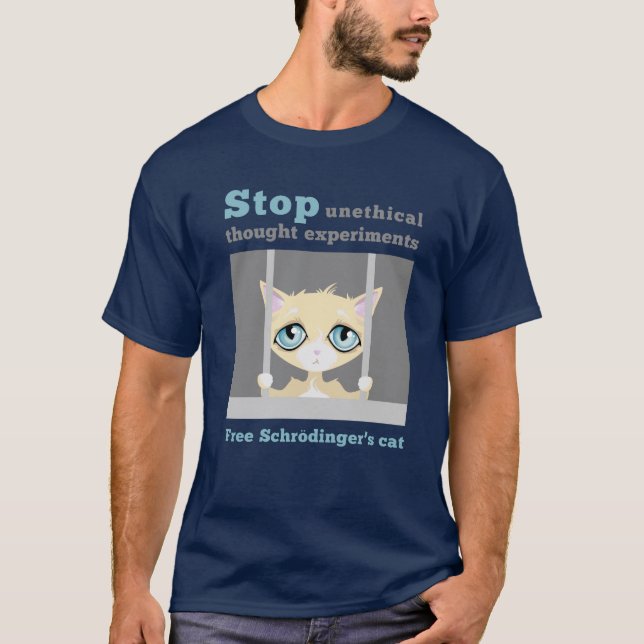 Camiseta El gato de Schrodinger libre (Anverso)