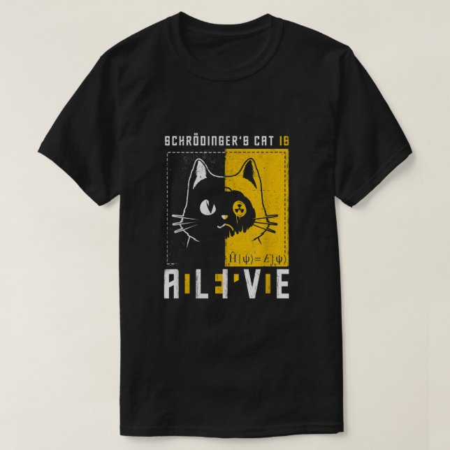 Camiseta El Gato De Schrodingers Está Muerto Y La Física Qu (Diseño del anverso)