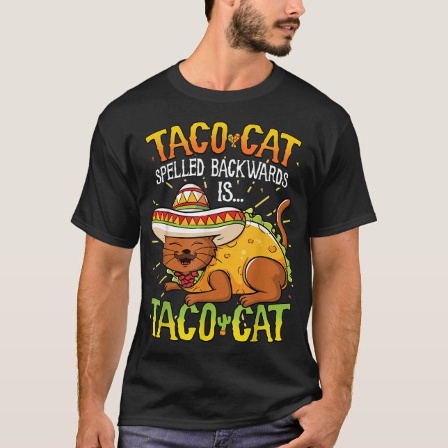 Camiseta El gato de Taco que se lanza hacia atrás es gracio (Anverso)