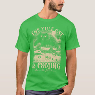 Camiseta El gato de Yule viene Navidad gótica de invierno S