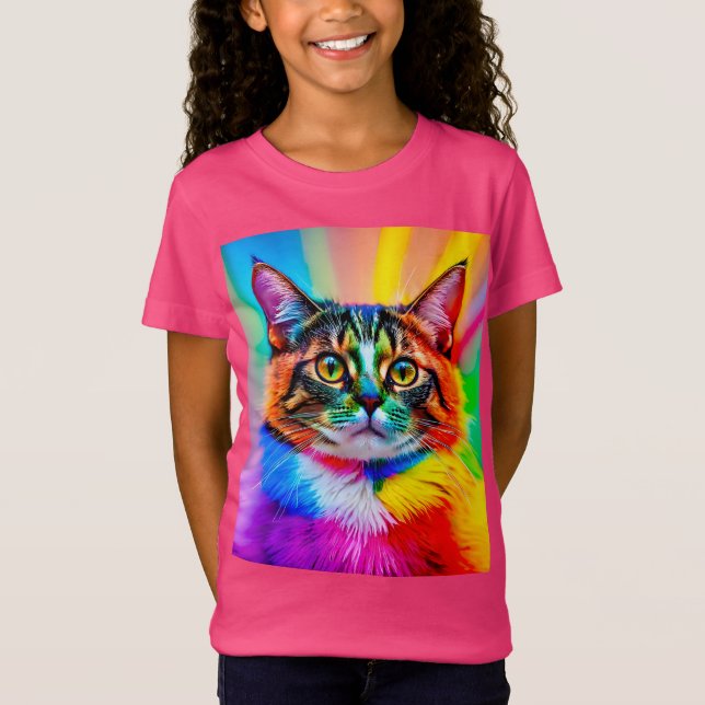 Camiseta El gato del arco iris (Anverso)