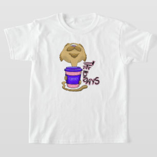 Camiseta El gato del café de la cabeza grande de los lunes