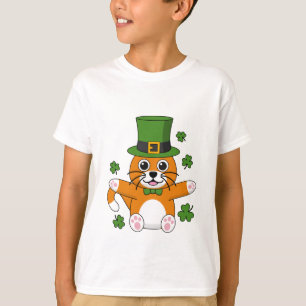 Camiseta El gato del día de San Patricio con el Personaliza
