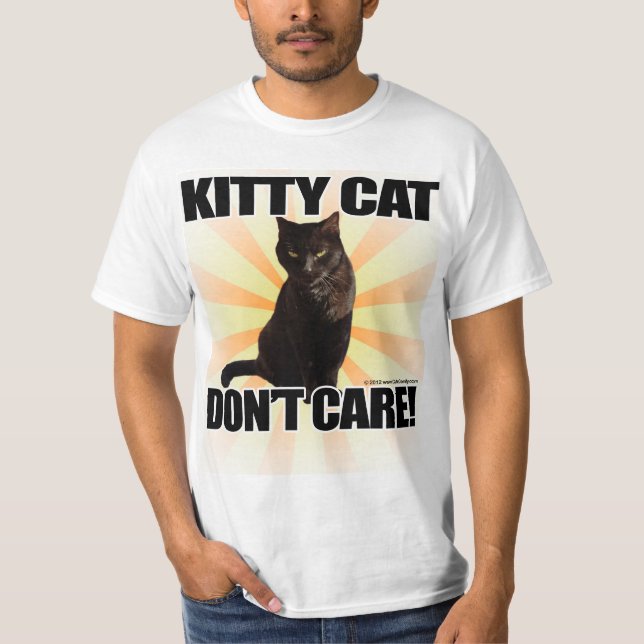 Camiseta El gato del gatito no cuida el animal divertido (Anverso)
