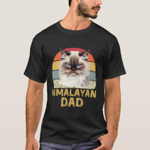 Camiseta El gato del Himalaya papá es divertido cosecha ret