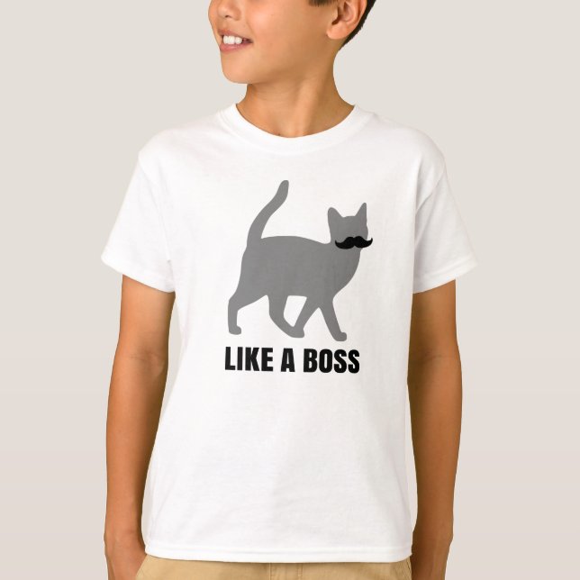 Camiseta El gato del inconformista tiene gusto de un jefe (Anverso)