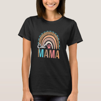 Camiseta El gato del leopardo del arcoiris mamá Mascota Mam