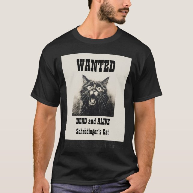 Camiseta El gato del Poster Schrödinger es divertido (Anverso)