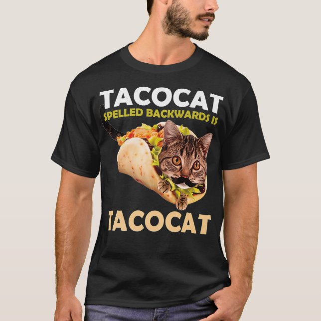 Camiseta El gato del taco, divertido y lindo, se lanza haci (Anverso)