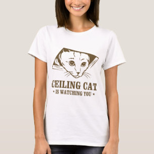 Camiseta El gato del techo le está mirando