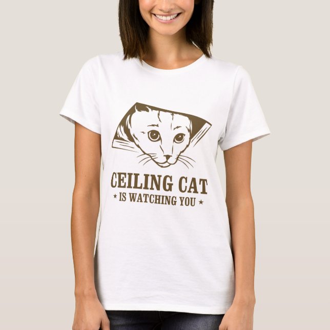 Camiseta El gato del techo le está mirando (Anverso)